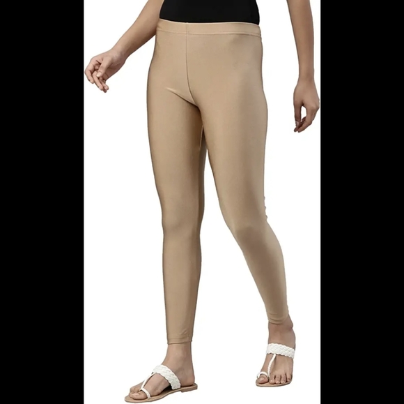 NWT Go Colors Gold Shimmer Leggings - Picture 2 of 13
